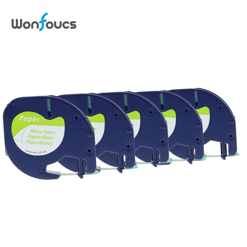 Dymo LetraTag 91220 91330 Label Tapes 5 Rolls Black on White 12mm Paper Ribbons Compatible For dymo LetraTag Printer LT-100H
Dymo LetraTag 91220 91330 Label Tapes 5 Rolls Black on White 12mm Paper Ribbons Compatible For dymo LetraTag Printer LT-100H