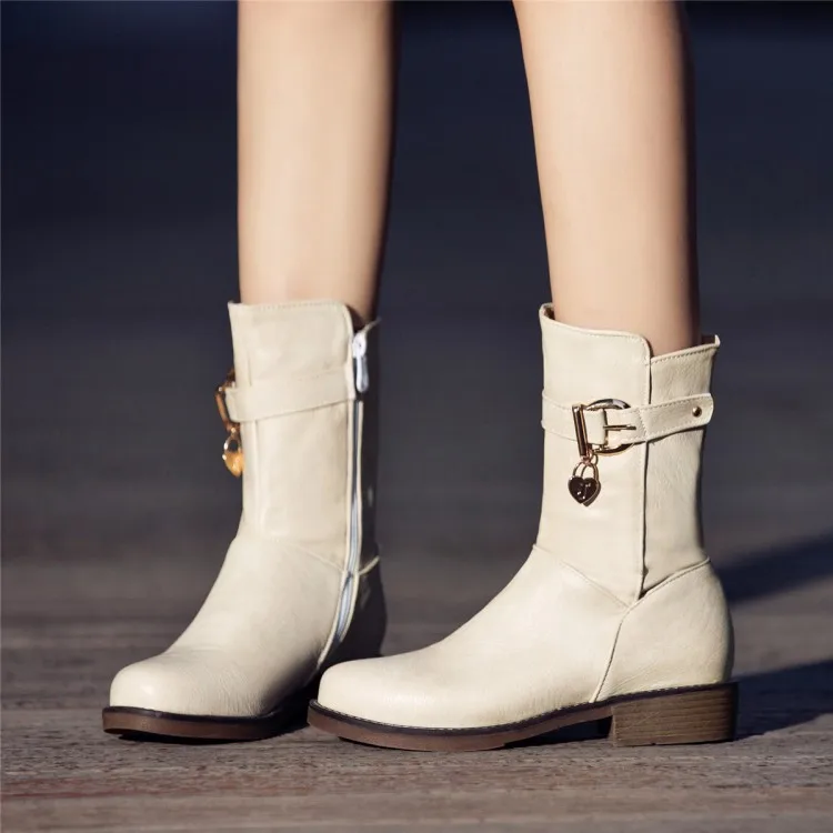 Big Size 11 12 13 Europeans and Americans with round head, square heel, side zipper and belt buckle boots
Big Size 11 12 13 Europeans and Americans with round head, square heel, side zipper and belt buckle boots
