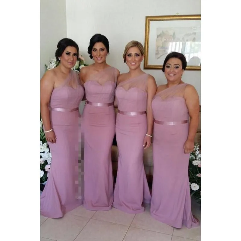 Modest One Shoulder Bridesmaid Dresses 2019 Vestido De Festa Longo Sheer Mermaid Dress For Wedding Party Formal Women Gowns
Modest One Shoulder Bridesmaid Dresses 2019 Vestido De Festa Longo Sheer Mermaid Dress For Wedding Party Formal Women Gowns