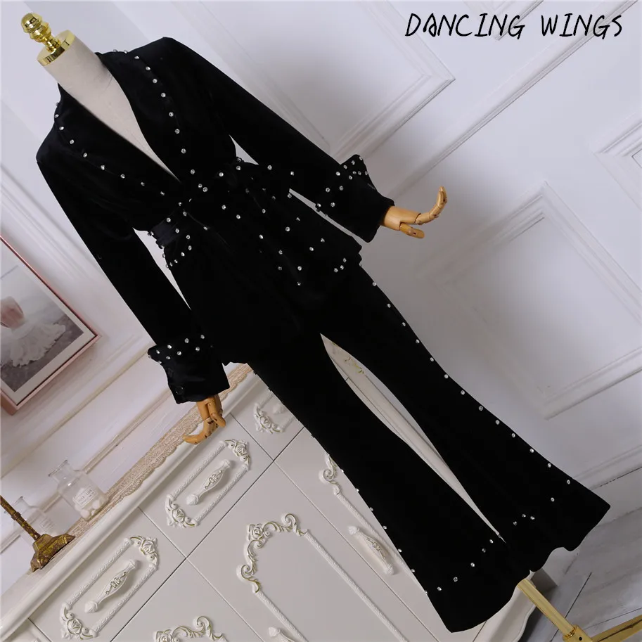 Luxury Diamonds Fashion Lapel Long Sleeve Lace Up Gold Velvet Blazer + Wide Leg Pants Women Two Piece Outfits
Luxury Diamonds Fashion Lapel Long Sleeve Lace Up Gold Velvet Blazer + Wide Leg Pants Women Two Piece Outfits