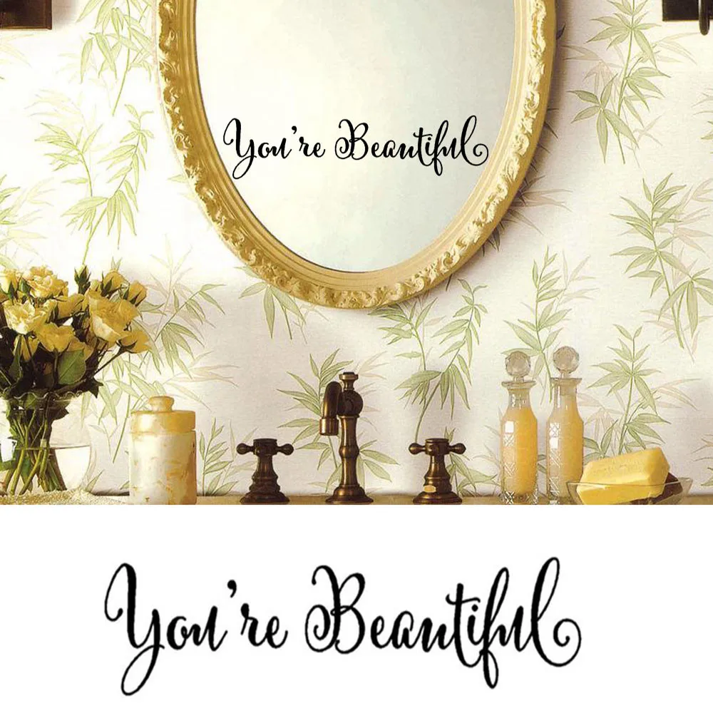 You're Beautiful Wall Sticker Decal Mural Bedroom Bathroom English Letters DIY Removable Mural Wallpaper Art Decals Home Decor
You're Beautiful Wall Sticker Decal Mural Bedroom Bathroom English Letters DIY Removable Mural Wallpaper Art Decals Home Decor
