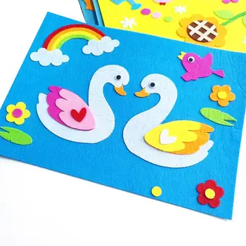 Cartoon DIY Sticker Toys Non-Woven Felt Collage Cute Decoration Stickers Educational Gifts Swan Frog Duck 1 Set Children Toys
Cartoon DIY Sticker Toys Non-Woven Felt Collage Cute Decoration Stickers Educational Gifts Swan Frog Duck 1 Set Children Toys