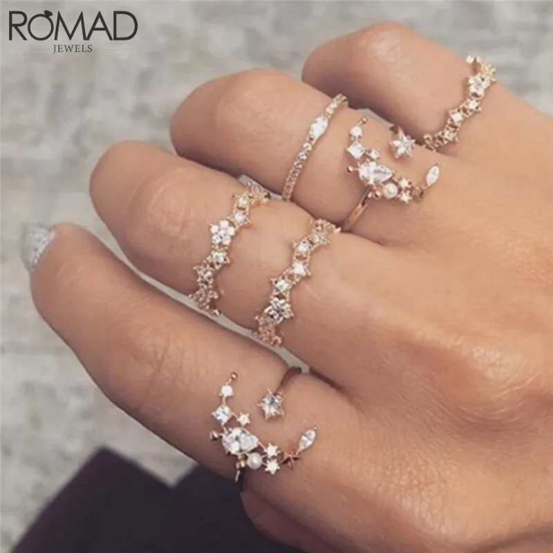 GS 5 Pcs/Set Retro Crystal Moon Star Hollow Punk Lady Ring Personality Open Rings For Women Bohemia Wedding Anniversary Gift R5
GS 5 Pcs/Set Retro Crystal Moon Star Hollow Punk Lady Ring Personality Open Rings For Women Bohemia Wedding Anniversary Gift R5