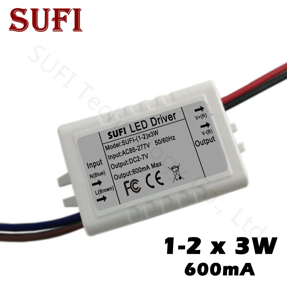 3W 6W LED Driver Output 600mA DC 2-7V 1-2x3W Power Supply Adapter Transformer Switch For 3 6 W Watt LED Grow Lights Floodlights
3W 6W LED Driver Output 600mA DC 2-7V 1-2x3W Power Supply Adapter Transformer Switch For 3 6 W Watt LED Grow Lights Floodlights
