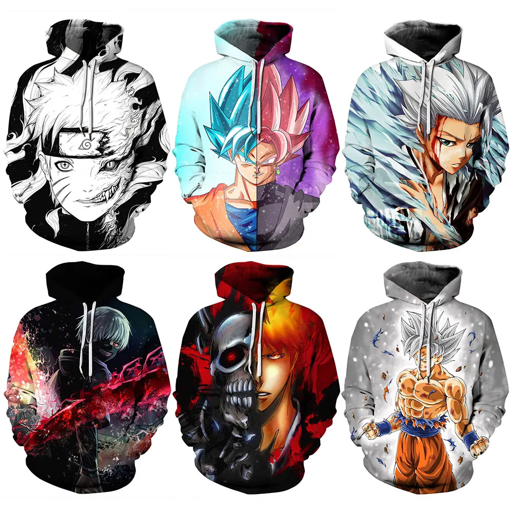2018 Autumn 353 Anime Naruto Dragon Ball Bleach Prints Women Jacket Hooded Femme Sweatshirt Casual Loose Men Pocket Hoodies Coat
2018 Autumn 353 Anime Naruto Dragon Ball Bleach Prints Women Jacket Hooded Femme Sweatshirt Casual Loose Men Pocket Hoodies Coat