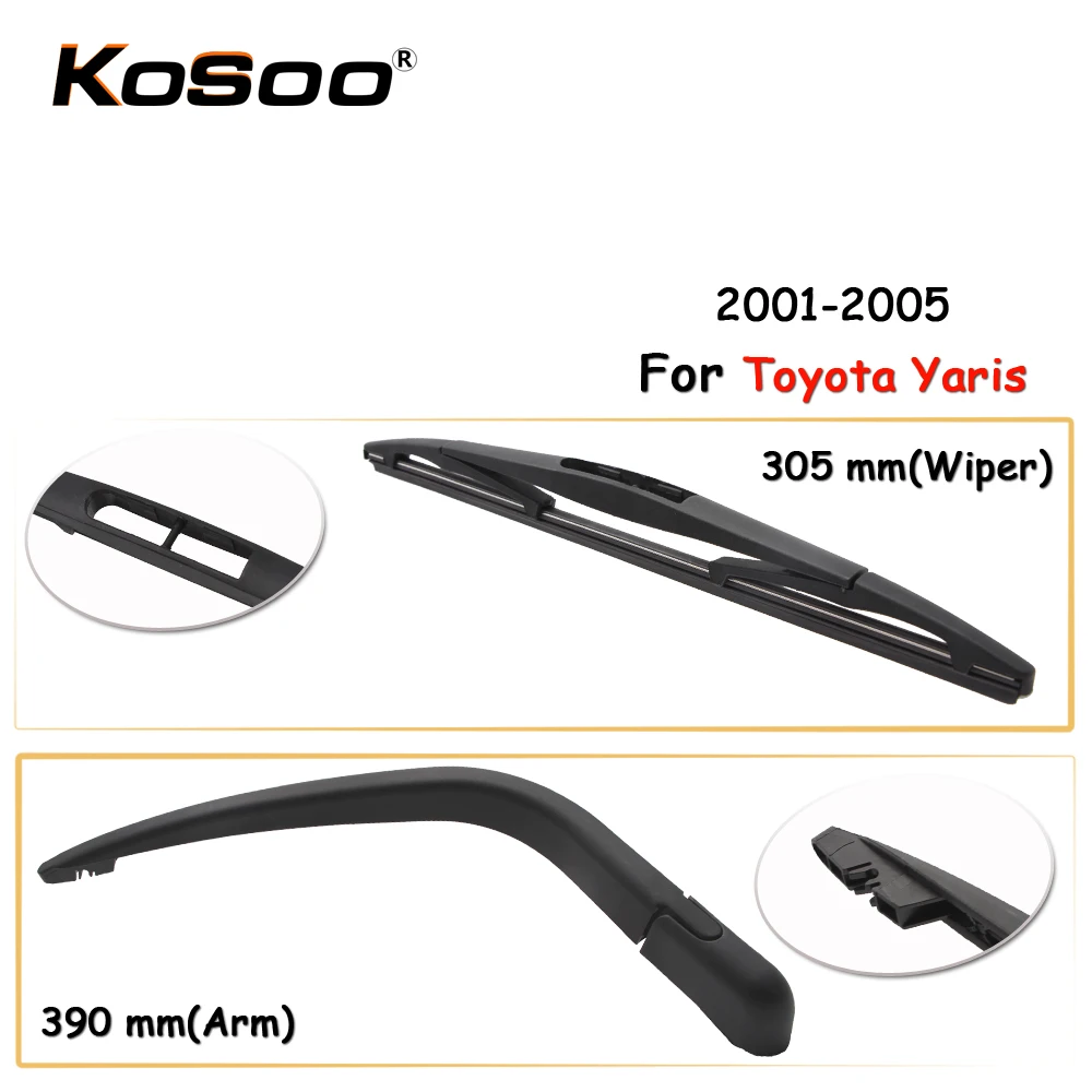 KOSOO Авто Задняя щетка автомобильного стеклоочистителя для Toyota Yaris 305 мм 2001-2005