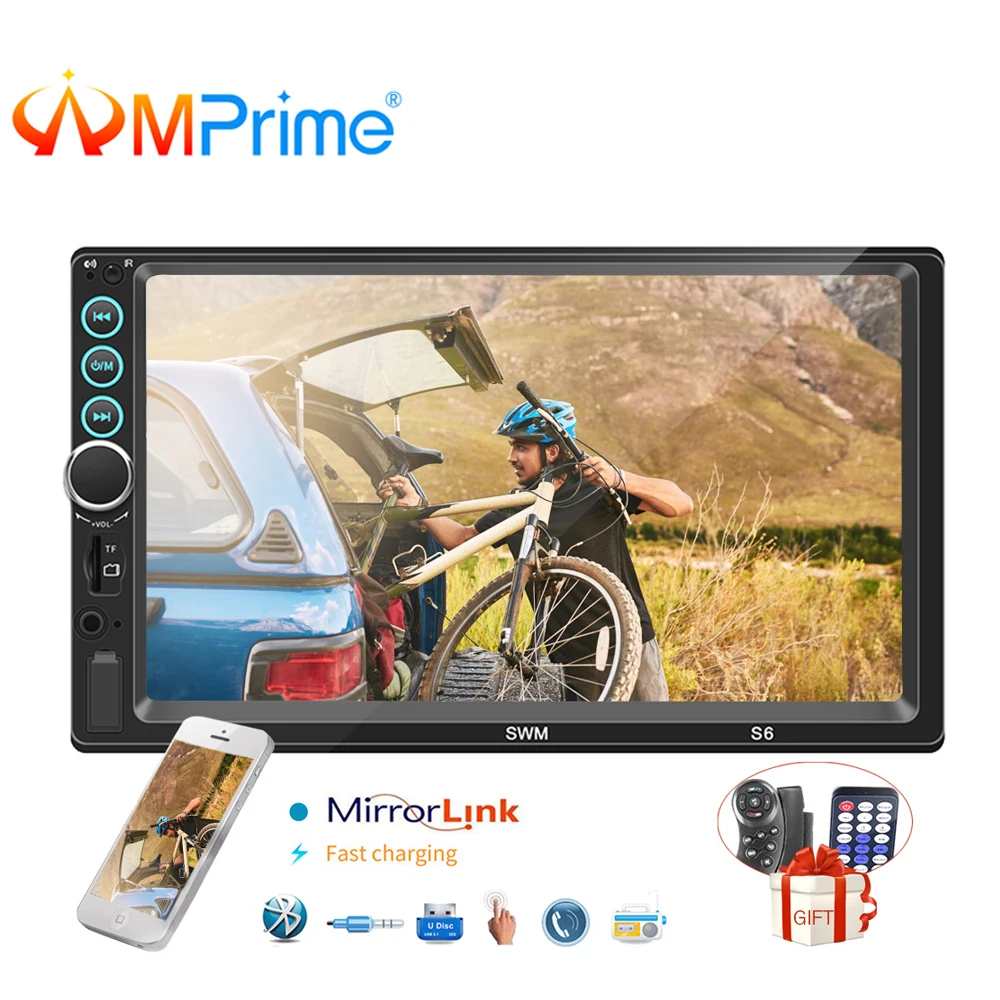 AMPrime Car Multimedia Player Autoradio 2Din 7" Bluetooth Car Stereo Radio Audio Media MP5 Player with IOS/Android Mirror Link
AMPrime Car Multimedia Player Autoradio 2Din 7" Bluetooth Car Stereo Radio Audio Media MP5 Player with IOS/Android Mirror Link