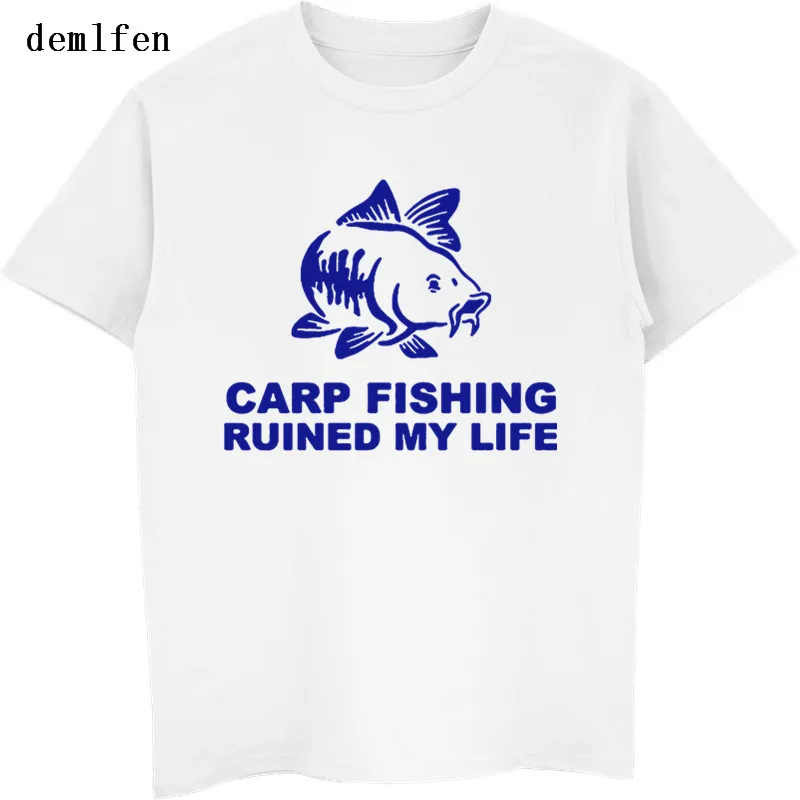 Summer Cool Men'S Short Sleeve T-shirt Shirts Carp Fishinger Ruined My Life T Shirt Casual Tees Tops
Summer Cool Men'S Short Sleeve T-shirt Shirts Carp Fishinger Ruined My Life T Shirt Casual Tees Tops
