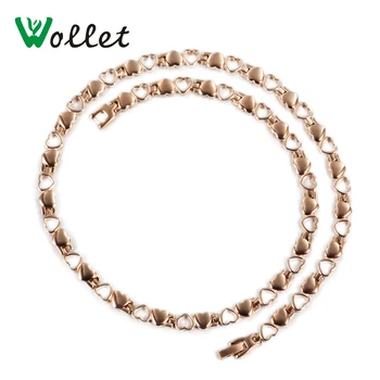 Wollet Jewelry Magnetic Stainless Steel Necklace For Women Heart Shape Rose Gold 5 in 1 Infrared Germanium Ion Health Energy
Wollet Jewelry Magnetic Stainless Steel Necklace For Women Heart Shape Rose Gold 5 in 1 Infrared Germanium Ion Health Energy