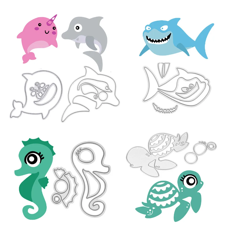 Cute Shark / Seashore / Dolphin Metal Cutting Dies Stencils DIY Crafts Dies for Scrapbooking New Cutting Dies Marine animals
Cute Shark / Seashore / Dolphin Metal Cutting Dies Stencils DIY Crafts Dies for Scrapbooking New Cutting Dies Marine animals