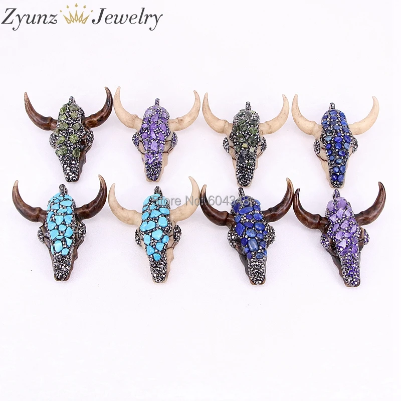 5PCS ZYZ302-6655 Rhinestone stones Pave Resin Ox Head Buffalo Cattle Horn Pendant Jewelry for Necklace Fashion Pendant
5PCS ZYZ302-6655 Rhinestone stones Pave Resin Ox Head Buffalo Cattle Horn Pendant Jewelry for Necklace Fashion Pendant
