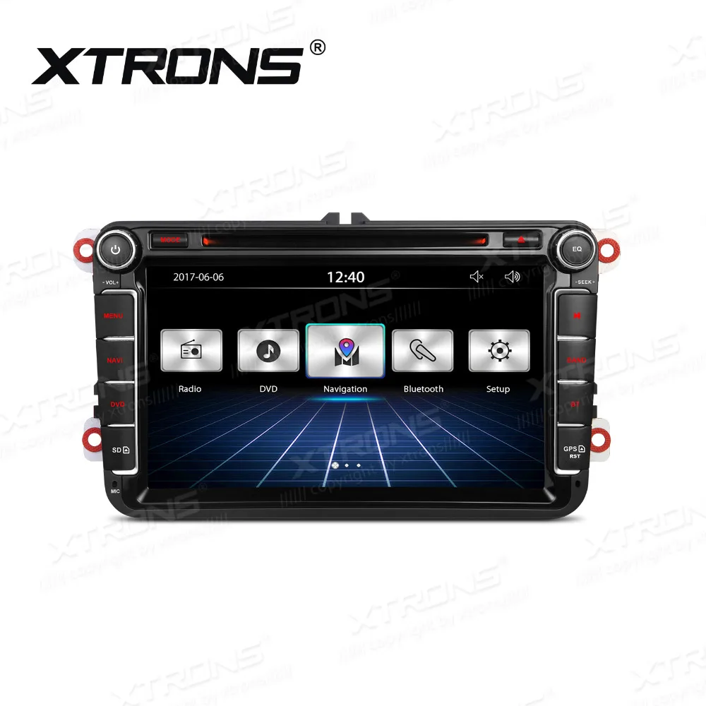 Автомобильный DVD плеер XTRONS 8 дюймов GPS навигация радио на рулевое колесо для Volkswagen