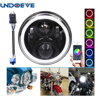 Undoeve 7" Round , LED Projection Headlight for Motorcycles, Cellphone APP Controlled RGB Angel Eye
Undoeve 7" Round , LED Projection Headlight for Motorcycles, Cellphone APP Controlled RGB Angel Eye