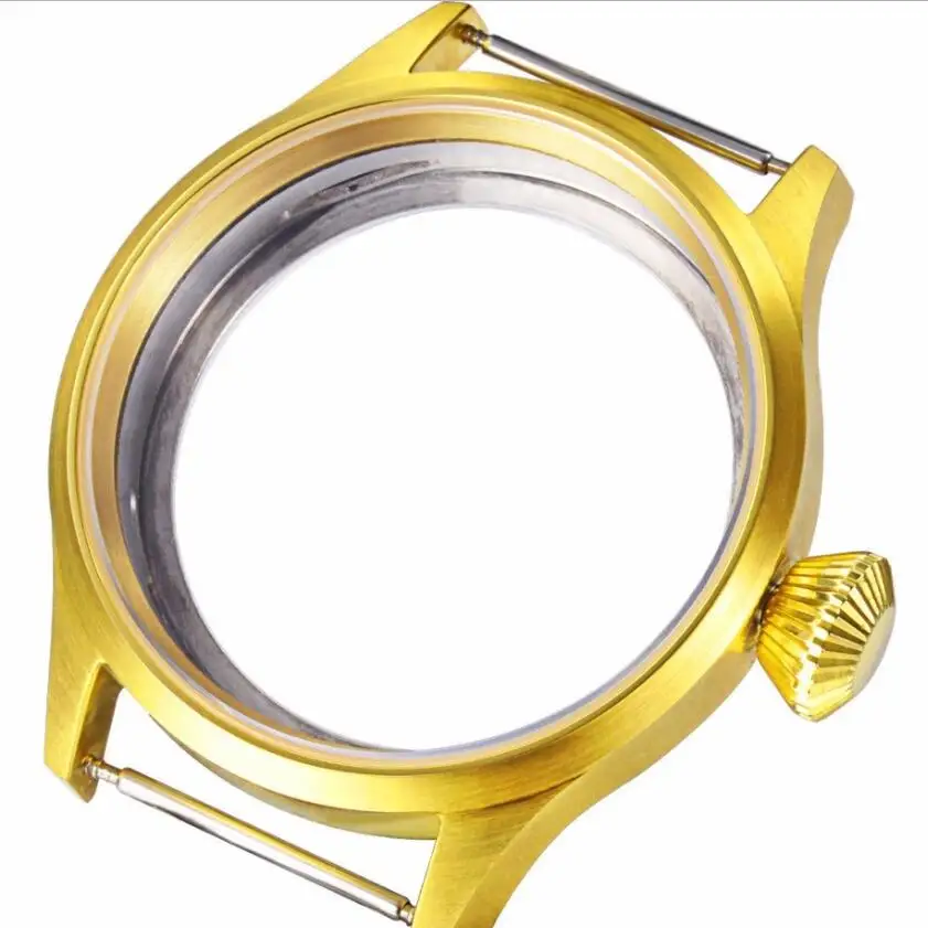 43mm Corgeut yellow gold Sapphire Glass PVD Sterile Steel Case Fit ST36 6497 6498 men Watches
43mm Corgeut yellow gold Sapphire Glass PVD Sterile Steel Case Fit ST36 6497 6498 men Watches