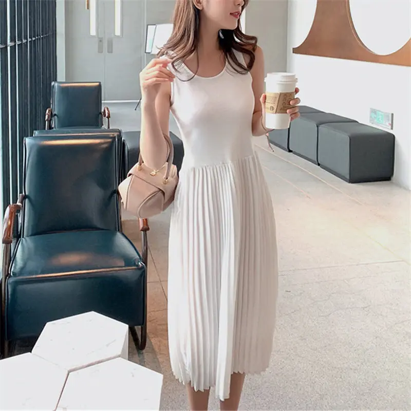 Fashion White Elegant Chiffon Beach Dress Women 2019 Summer Solid Sleeveless O Neck Tank Pleated Party Dresses Femme Vestidos
Fashion White Elegant Chiffon Beach Dress Women 2019 Summer Solid Sleeveless O Neck Tank Pleated Party Dresses Femme Vestidos
