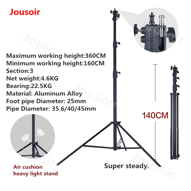 Falconeyes 3.6m LM-3600HL Air cushion heavy light stand 3 section aluminum alloy lamp frame with hydraulic air cushion CD50 T06
Falconeyes 3.6m LM-3600HL Air cushion heavy light stand 3 section aluminum alloy lamp frame with hydraulic air cushion CD50 T06