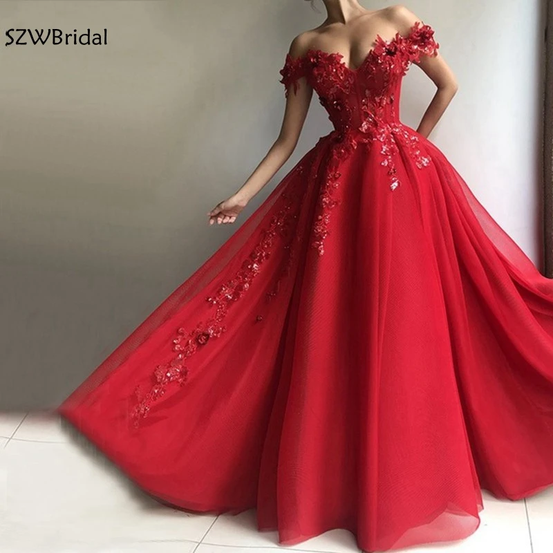New Arrival Off the shoulder Red Evening dress Lace Appliques abiye Evening gown Dubai Arabic Formal dresses Evening 2019
New Arrival Off the shoulder Red Evening dress Lace Appliques abiye Evening gown Dubai Arabic Formal dresses Evening 2019