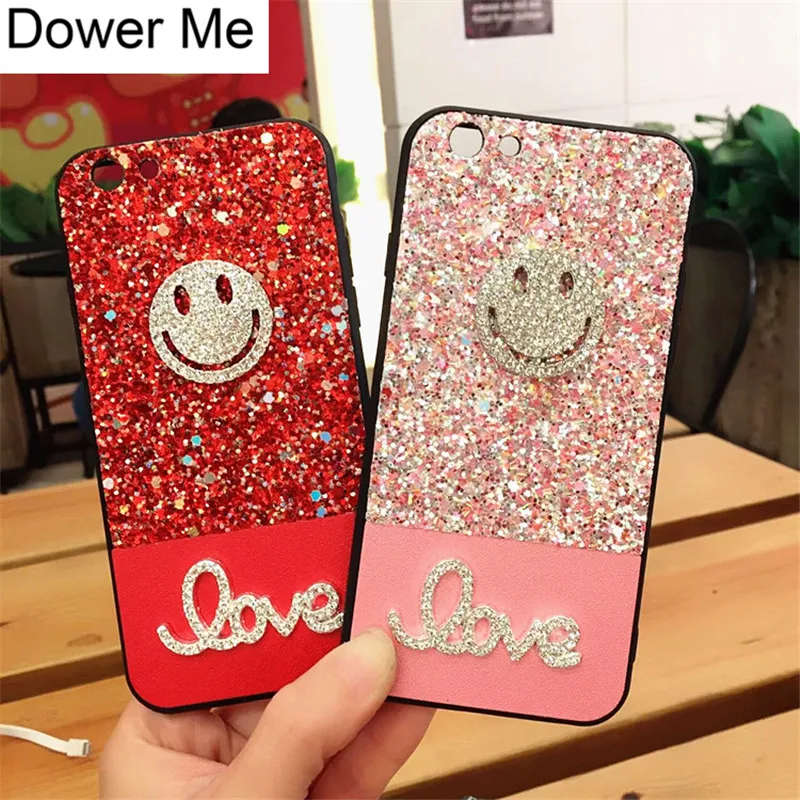 Dower Me Fashion DIY Bling Diamond Cute Smile Face Love Blinking Glitter Sequins Phone Case Cover For iPhone X 8 7 6 6S Plus
Dower Me Fashion DIY Bling Diamond Cute Smile Face Love Blinking Glitter Sequins Phone Case Cover For iPhone X 8 7 6 6S Plus