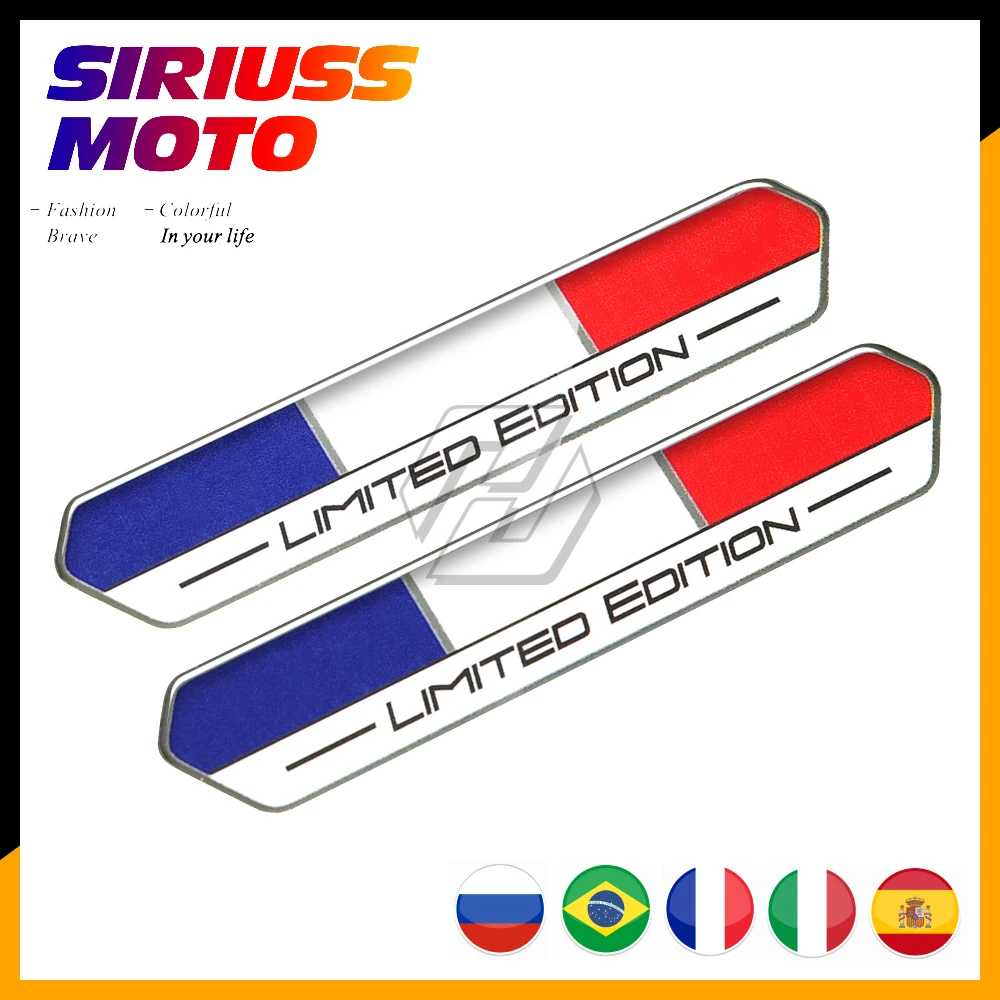 Limited Edition Sticker W/ Russia Italy Brazil Spain France Flag for Motorcycle Tank Gel Decal for Tmax Vmax Vespa SAAB
Limited Edition Sticker W/ Russia Italy Brazil Spain France Flag for Motorcycle Tank Gel Decal for Tmax Vmax Vespa SAAB