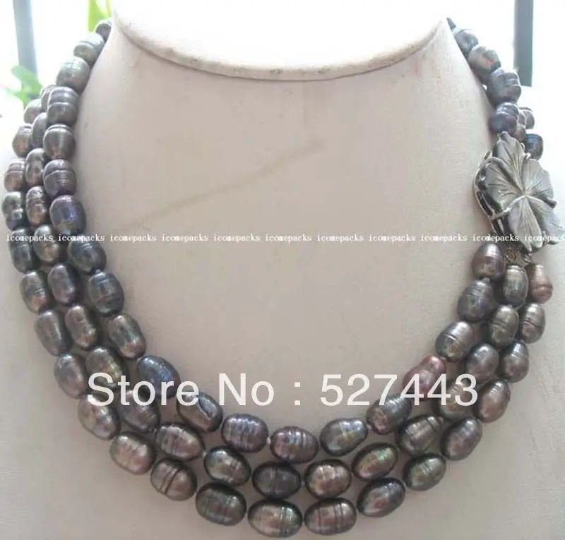 Wholesale free shipping >>3rows fwpearl rice black necklace 16.5-18"3rows fwpearl rice black necklace 16.5-18
Wholesale free shipping >>3rows fwpearl rice black necklace 16.5-18"3rows fwpearl rice black necklace 16.5-18