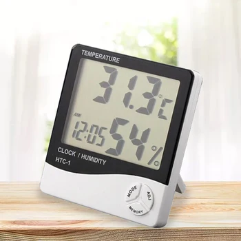 Practical Electronic Digital Thermometer Hygrometer Household Indoor Temperature Humidity Meter Clock Temperature Sensor
Practical Electronic Digital Thermometer Hygrometer Household Indoor Temperature Humidity Meter Clock Temperature Sensor