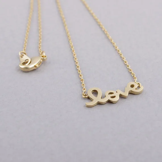 2014-Fashion-18k-Love-Necklace-in-Gold-Free-Shipping (1)