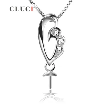 CLUCI High Quality Sweet LOVE Zircon Pendant for jewelry making, Sterling 925 Silver Tiny Heart Wings necklace mounting SP177SB
CLUCI High Quality Sweet LOVE Zircon Pendant for jewelry making, Sterling 925 Silver Tiny Heart Wings necklace mounting SP177SB