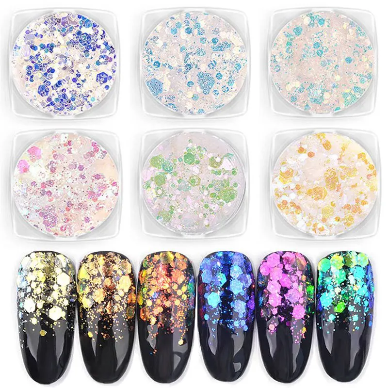 Galaxy Holographic Nail Glitter 1 Box Laser Holo Nail Sequins Paillettes Powder Nail Glitter Dust
Galaxy Holographic Nail Glitter 1 Box Laser Holo Nail Sequins Paillettes Powder Nail Glitter Dust