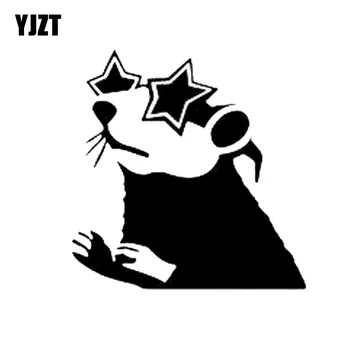 YJZT 10.2CM*10.5CM Star Glasses Rat Vinyl Decal Fashion Car Sticker Black/Silver C2-3033
YJZT 10.2CM*10.5CM Star Glasses Rat Vinyl Decal Fashion Car Sticker Black/Silver C2-3033