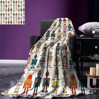 Kids Throw Blanket Various Different Super Robot Figures Set in Cartoon Style Fantasy Futuristic Machine Warm Microfiber Blanket
Kids Throw Blanket Various Different Super Robot Figures Set in Cartoon Style Fantasy Futuristic Machine Warm Microfiber Blanket