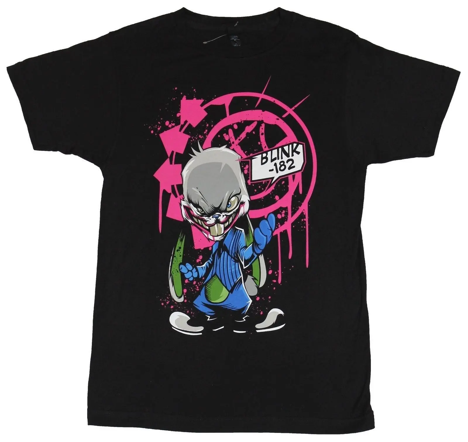 Blink 182 Mens T-Shirt- Evil Full Color Bunny In Front of Splattery Logo High Quality Custom Printed Tops Hipster Tees T Shirt
Blink 182 Mens T-Shirt- Evil Full Color Bunny In Front of Splattery Logo High Quality Custom Printed Tops Hipster Tees T Shirt
