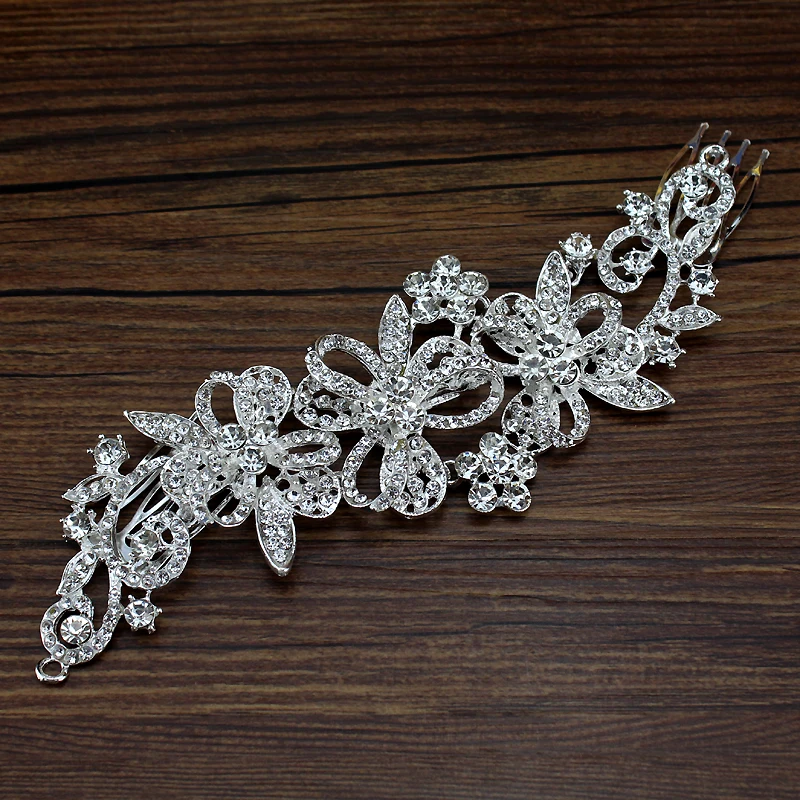 Luxury Flower Silver Crystal And Rhinestone Wedding Hair Comb Pearl Bridal Head Piece For Women Prom Accessories Jewelry
Luxury Flower Silver Crystal And Rhinestone Wedding Hair Comb Pearl Bridal Head Piece For Women Prom Accessories Jewelry