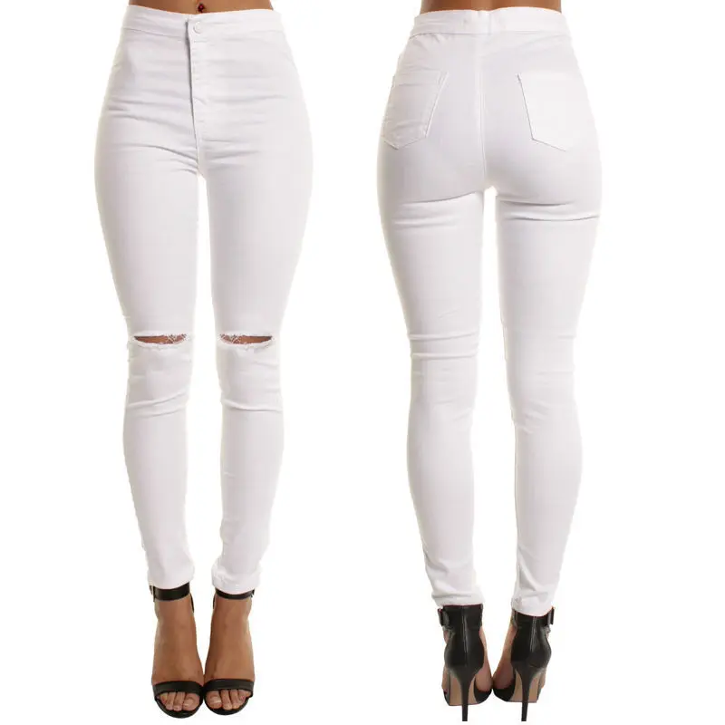 Elastic Slim Pencil High Waist Pants 2019 Spring Autumn Hole Black White Office Ladies Tight Trousers Work Wear Pantalon Femme
Elastic Slim Pencil High Waist Pants 2019 Spring Autumn Hole Black White Office Ladies Tight Trousers Work Wear Pantalon Femme