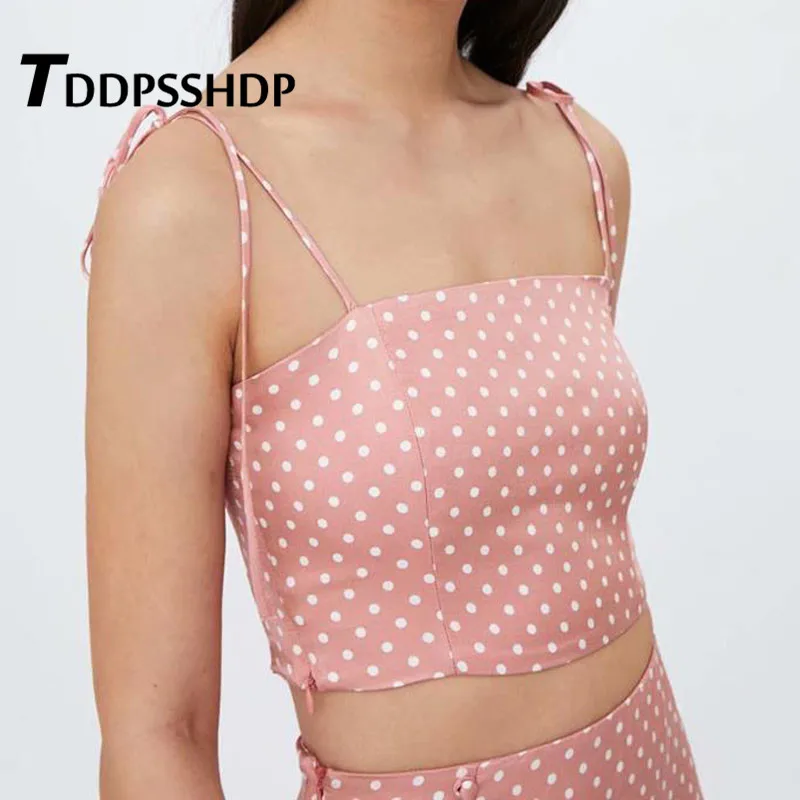 Polka Dot Printing Pink Underwear Wrapped Chest Women Camisole Tops Camisoles Tank Top
Polka Dot Printing Pink Underwear Wrapped Chest Women Camisole Tops Camisoles Tank Top