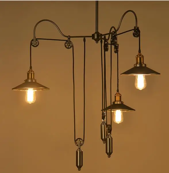 Loft American industry triple attached mirror lampshade pulley lift pendant lamp Restaurant Bar
Loft American industry triple attached mirror lampshade pulley lift pendant lamp Restaurant Bar