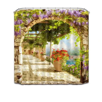 Digital Flowers Bridge with Arch View on the Town Scenic Shower Curtains Bathroom Curtain Waterproof Fabric for Bathtub Decor
Digital Flowers Bridge with Arch View on the Town Scenic Shower Curtains Bathroom Curtain Waterproof Fabric for Bathtub Decor