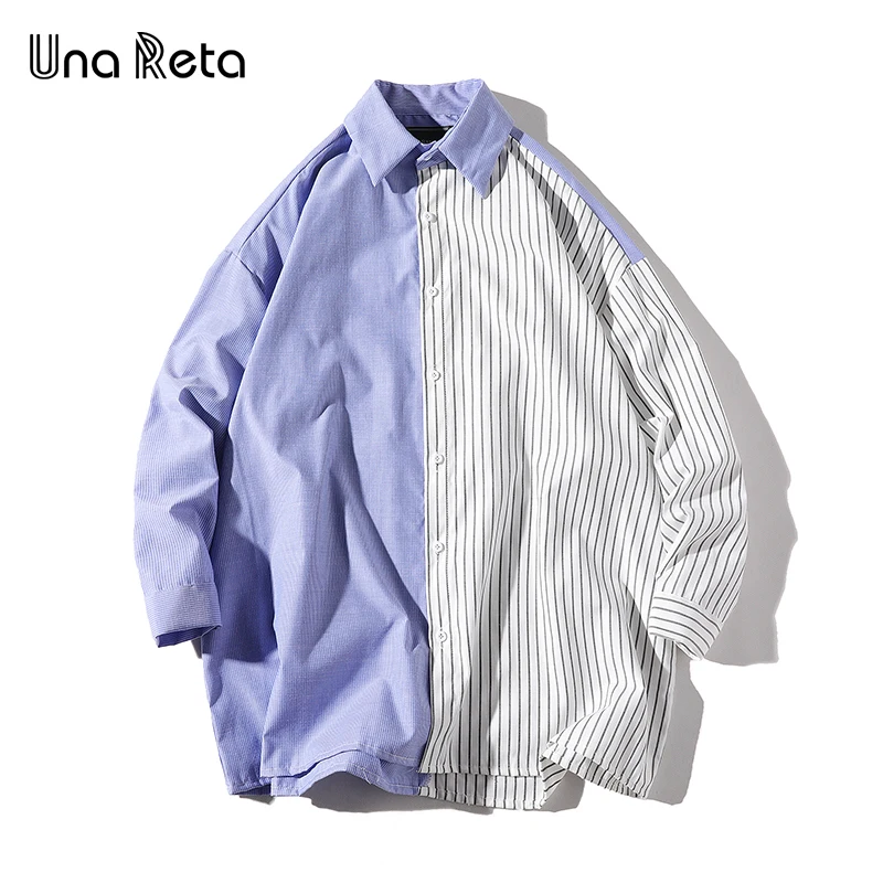 Una Reta Summer Striped Thin Men Shirt New Brand Hip-Hop Shirt Coat Men Streetwear Loose Single Breasted Stitching Color Shirts
Una Reta Summer Striped Thin Men Shirt New Brand Hip-Hop Shirt Coat Men Streetwear Loose Single Breasted Stitching Color Shirts