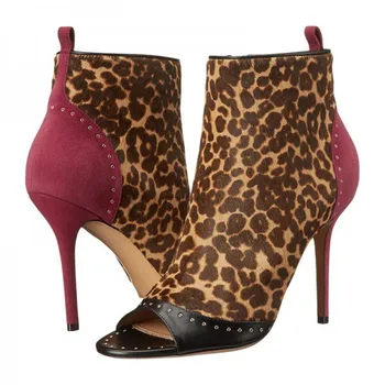Sexy Ladies Suede Leopard Print Womens Boots Ankle Spring Patchwork Peep Toe Short boots Female High Heels Zip Dress Shoes Woman
Sexy Ladies Suede Leopard Print Womens Boots Ankle Spring Patchwork Peep Toe Short boots Female High Heels Zip Dress Shoes Woman