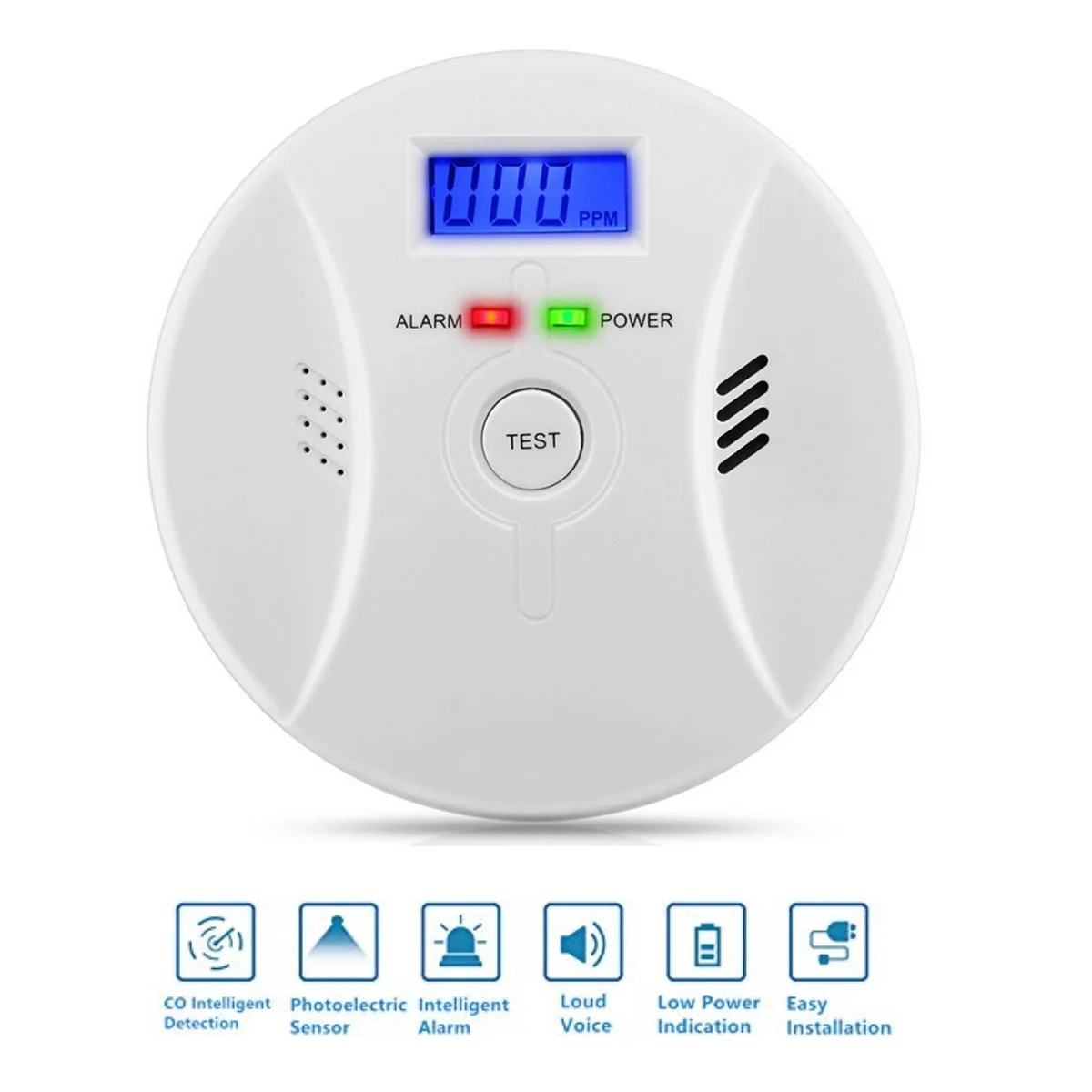 2 in 1 Carbon Monoxide Detector Poisoning Smoke Voice Alarm Warning Sensor Security Safety CO Gas Home Carbon Alarm Detector
2 in 1 Carbon Monoxide Detector Poisoning Smoke Voice Alarm Warning Sensor Security Safety CO Gas Home Carbon Alarm Detector