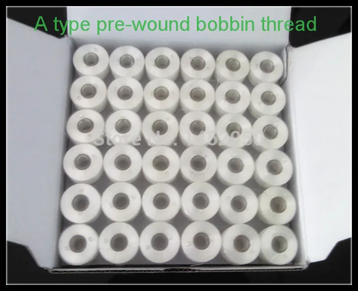 White 100% Polyester Pre-wound Sewing Machine Bobbin Thread Filament Pre-Filled Embroidery Bobbin Thread ,144pcs ,Best Deals
White 100% Polyester Pre-wound Sewing Machine Bobbin Thread Filament Pre-Filled Embroidery Bobbin Thread ,144pcs ,Best Deals