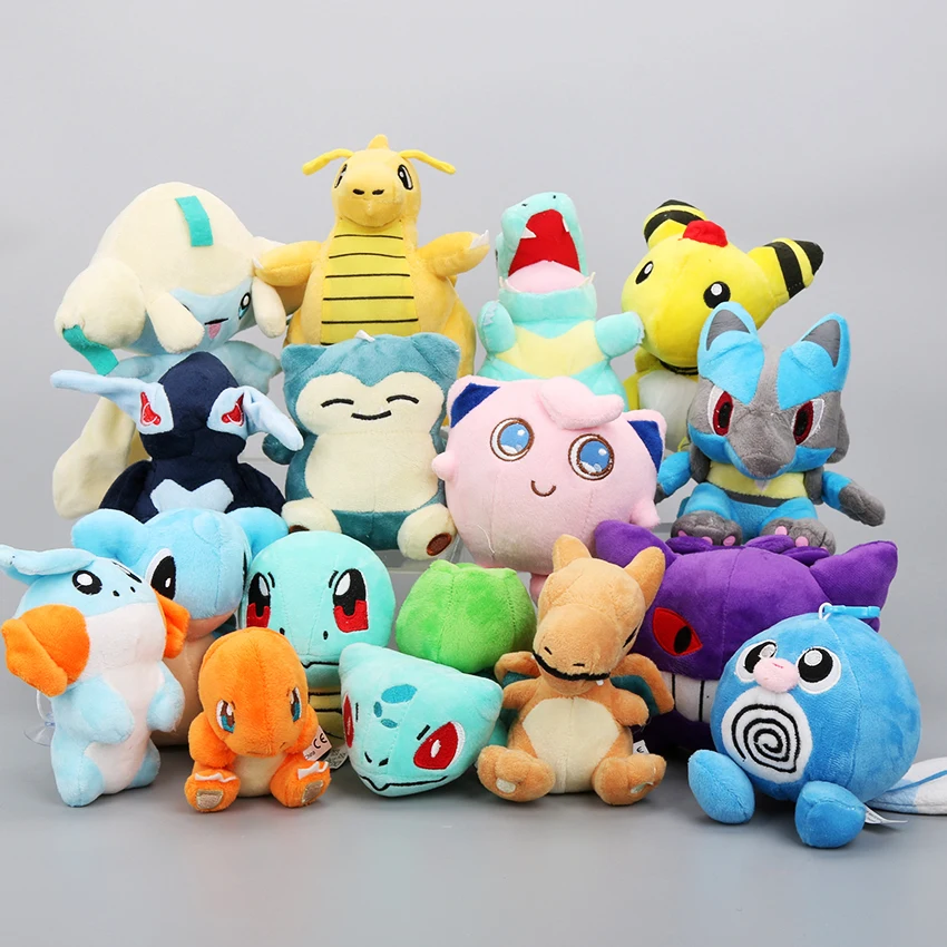 16pcs/set 12-22cm Pocket Center Plush Toys Gengar Snorlax Lucario Charmander Squirtle Bulbasaur Jigglypuff Dragonite Soft Dolls
16pcs/set 12-22cm Pocket Center Plush Toys Gengar Snorlax Lucario Charmander Squirtle Bulbasaur Jigglypuff Dragonite Soft Dolls