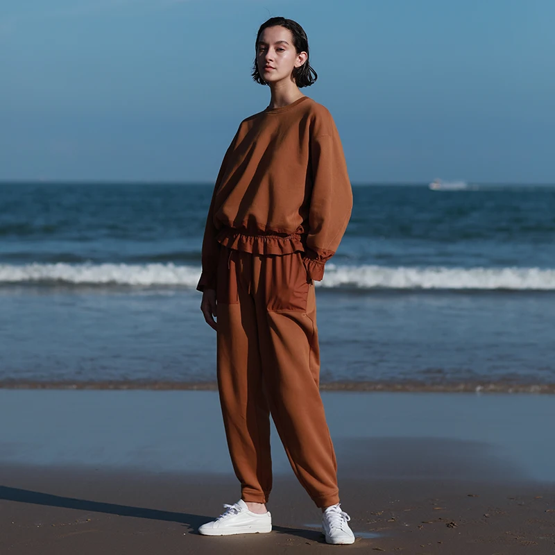 New Arrival 2018 original design long sleeve ruched pullover hoodie and pants casual set women
New Arrival 2018 original design long sleeve ruched pullover hoodie and pants casual set women