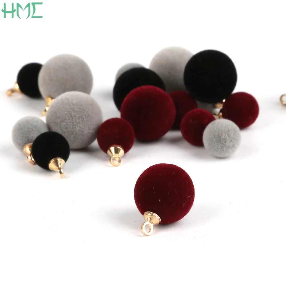 8/12mm 10pcs Cute Multi Color Flocking Pompom Ball Beads Floating Charms Pendant For Women DIY Jewelry Bracelet Earring Making
8/12mm 10pcs Cute Multi Color Flocking Pompom Ball Beads Floating Charms Pendant For Women DIY Jewelry Bracelet Earring Making
