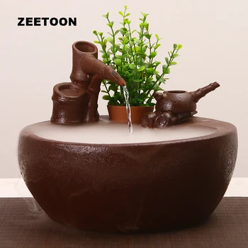 Zen Style Teapot Water Fountain Pottery Folwer Pot Desktop Lucky Ornament Fish Tank Atomizer Air Humidifier Feng Shui Home Decor
Zen Style Teapot Water Fountain Pottery Folwer Pot Desktop Lucky Ornament Fish Tank Atomizer Air Humidifier Feng Shui Home Decor