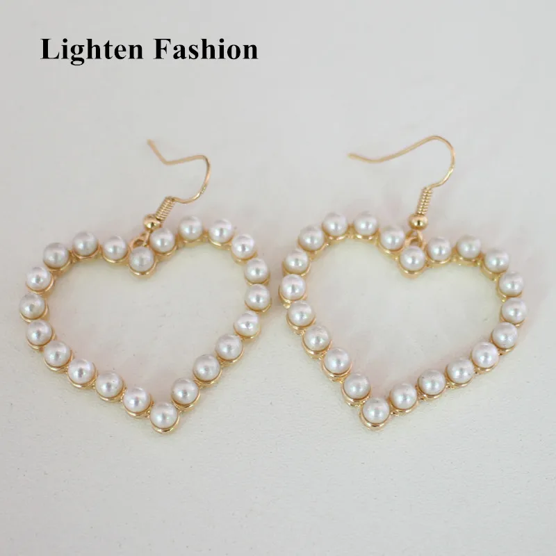 Fashion Women Girls Ivory Simulated-pearl Heart Shape Drop Earrings Personality Stylish Dangle Earring For Work Party Gift
Fashion Women Girls Ivory Simulated-pearl Heart Shape Drop Earrings Personality Stylish Dangle Earring For Work Party Gift