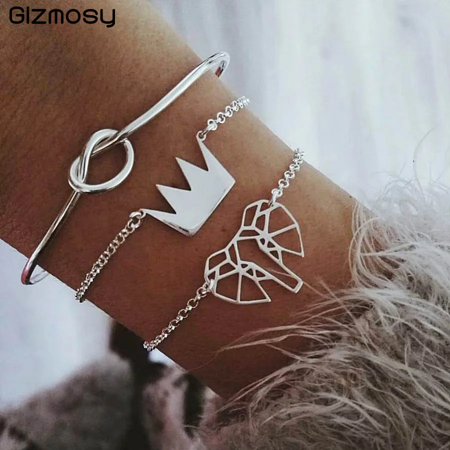 2019 Fashion 4 Pcs/ Set Crown Arrow Knot Round Multilayer Personalized Opening Adjustable Bracelet Set Women Party Jewelry Gift
2019 Fashion 4 Pcs/ Set Crown Arrow Knot Round Multilayer Personalized Opening Adjustable Bracelet Set Women Party Jewelry Gift