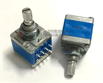 21 type stereo channel A20K A50K flower shaft 20MM 8 feet fever grade AD-66A potentiometer
21 type stereo channel A20K A50K flower shaft 20MM 8 feet fever grade AD-66A potentiometer