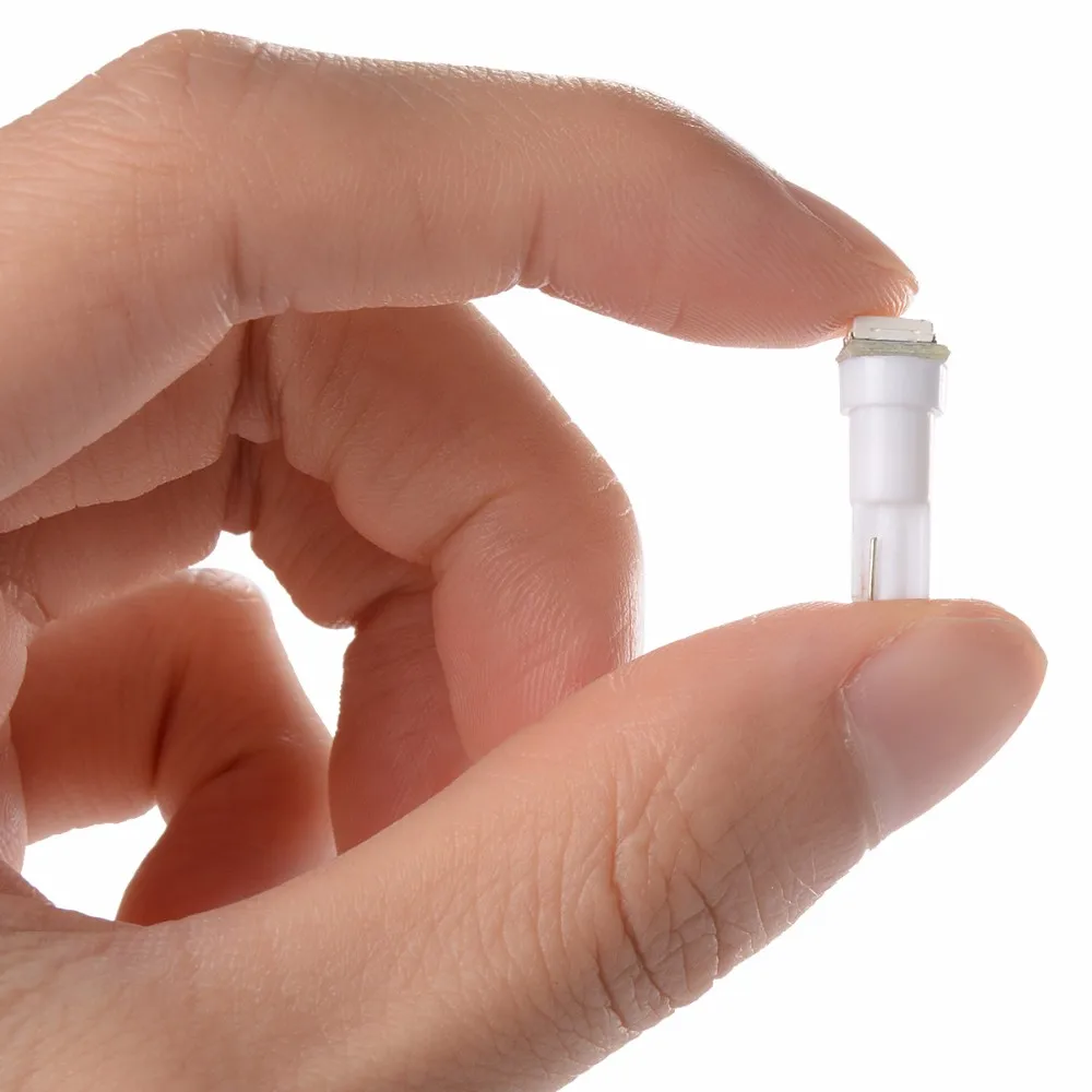 10PCS-T5-1SMD-5050-Dashboard-Wedge-Interior-White-Panel-LED-Car-Light-Lamp-Bulb-12V-MA253