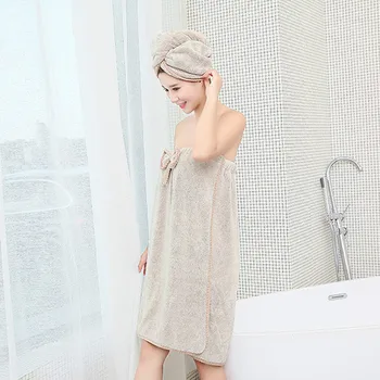 Bowknot Women Bathroom Super Absorbent Quick-drying Microfiber Bath Towel Bath Robe Hair Towel Hair Dry Cap Set U1798
Bowknot Women Bathroom Super Absorbent Quick-drying Microfiber Bath Towel Bath Robe Hair Towel Hair Dry Cap Set U1798