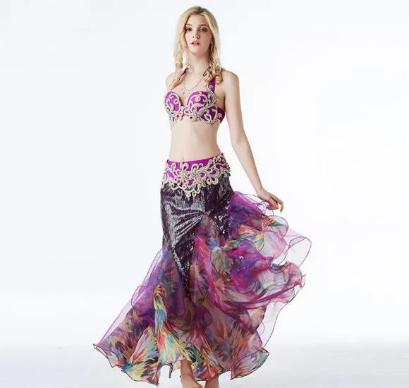 New Luxury Woman Exotic Belly Dance Costume Set With Bra Belt Sequin Skirt Indian Dance Oitfit Purple L
New Luxury Woman Exotic Belly Dance Costume Set With Bra Belt Sequin Skirt Indian Dance Oitfit Purple L